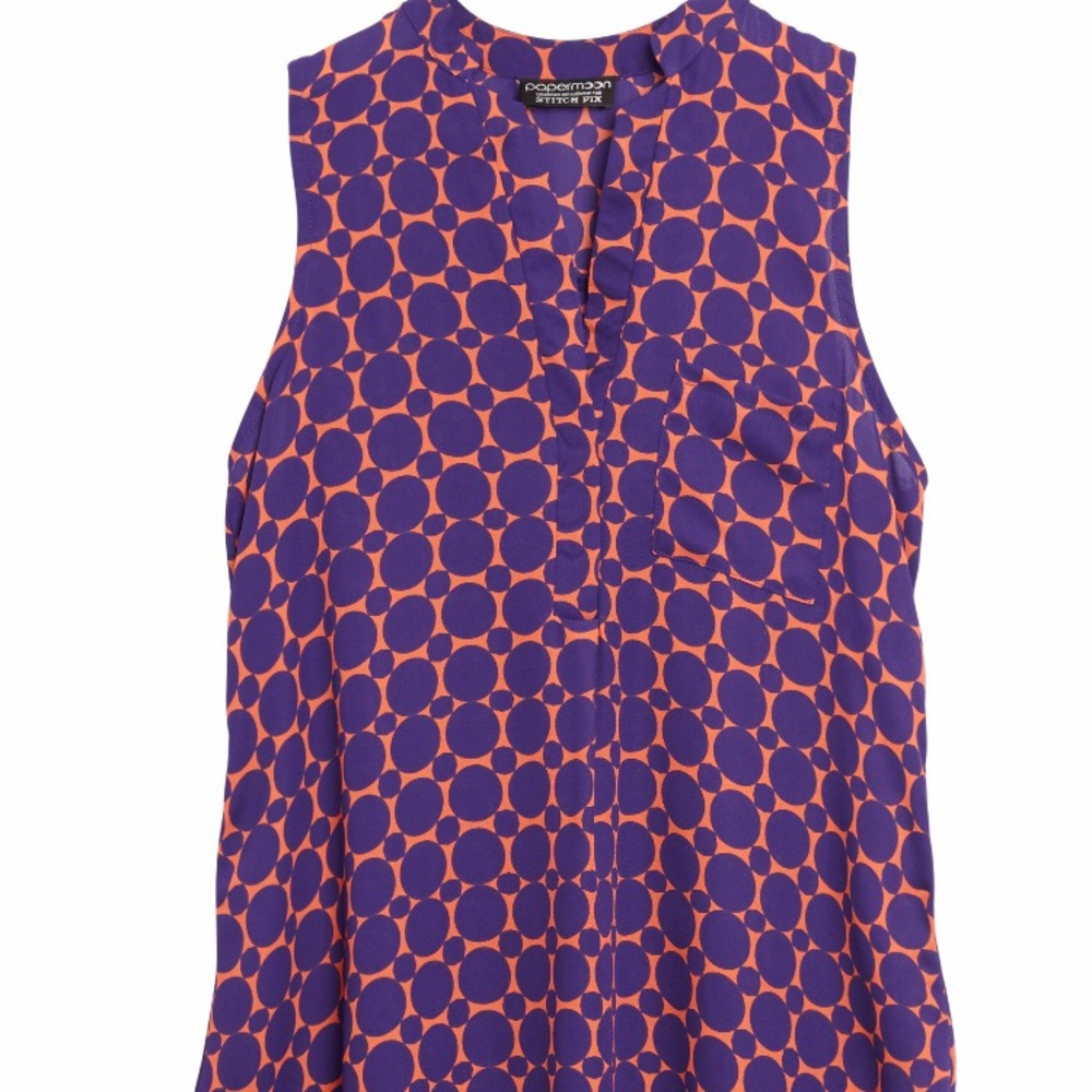 Papermoon Split neck blouse